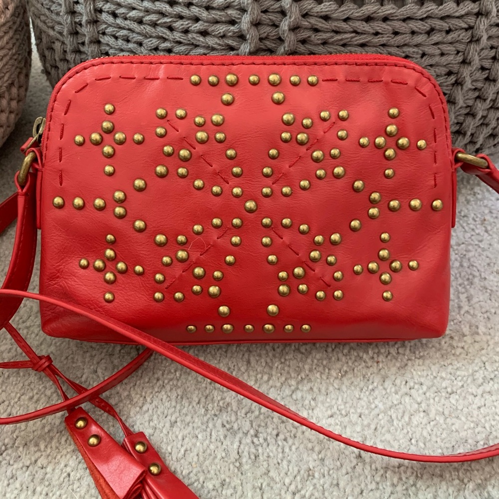 VGUC Isabella Fiore Crossbody bag red leather - Picture 2 of 13